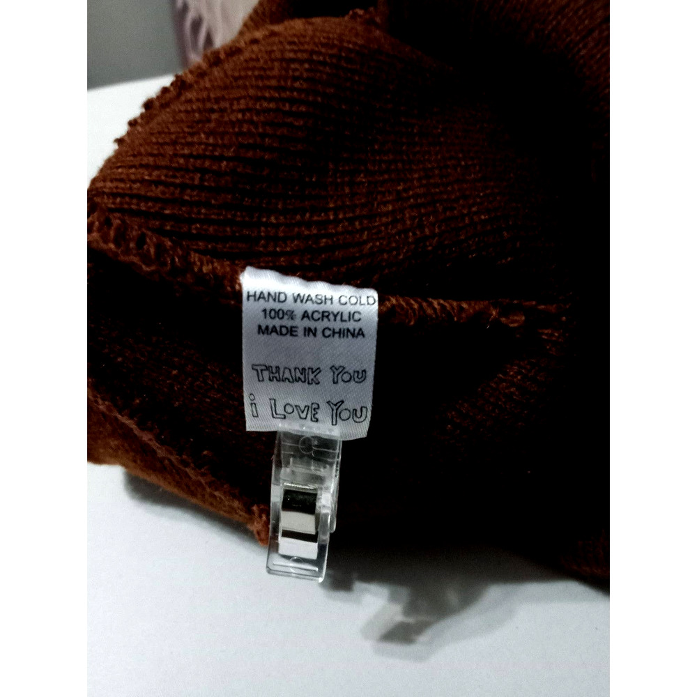 Brown Skull Beanie Hat - Picture 7 of 8